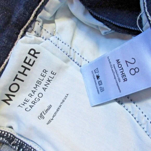 NWT Mother The Rambler Cargo Ankle in Off Limits Stretch Crop Jeans 28